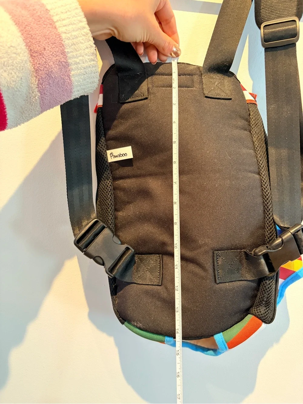 Pawaboo Rainbow Stripe Pet Front Carrier - Multicolor
